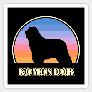 Komondor Vintage Sunset Dog Sticker